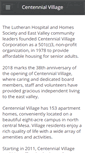 Mobile Screenshot of centennialvillage.org